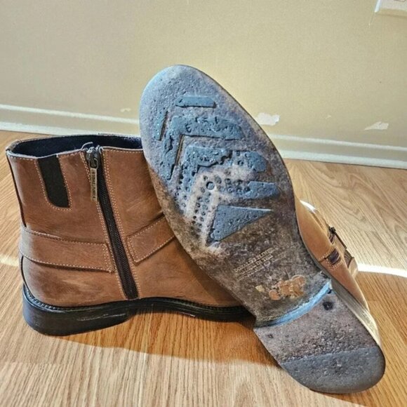 Donald J Pliner Men's Moto Riding Biker Short Rider Brown Boho Fall Boots 8. - Picture 10 of 10